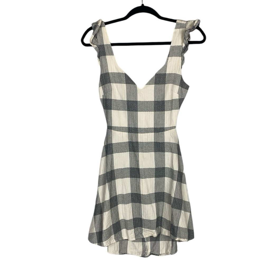 Native Youth grid pattern tie back dress